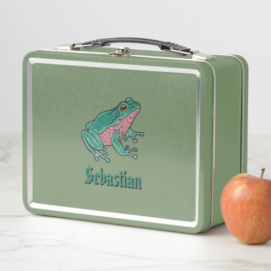 Lunch Box Frog Kids customizable (En situation)