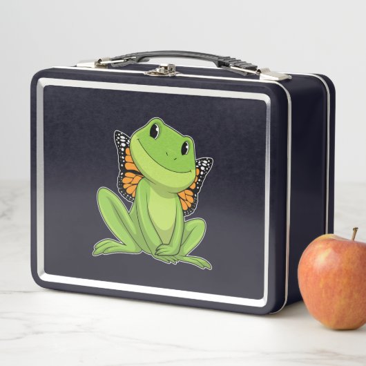 Lunch Box Frog with Butterfly (En situation)