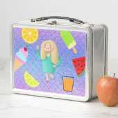 Lunch Box Fruits Crème glacée Jus Fille (En situation)