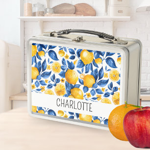 Lunch Box Fruits tropicaux Motifs de citron Nom personnalisé