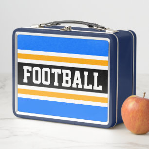 Lunch Box Fun Bleu Bleu Bleu Noir Jaune Frappe de FOOTBALL