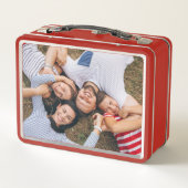 Lunch Box Fun Custom Kids Name Family Photo Collage Jaune (Dos)