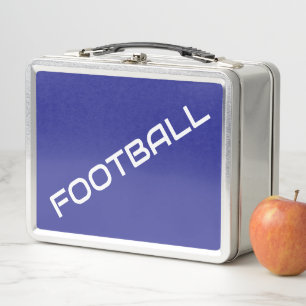 Lunch Box Fun FOOTBALL Texte blanc Arrière - plan bleu marin