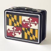 Lunch Box Fun Maryland Drapeau Retro Métal Boîte à lunch (Dos)
