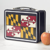 Lunch Box Fun Maryland Drapeau Retro Métal Boîte à lunch (En situation)