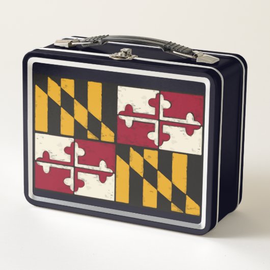 Lunch Box Fun Maryland Drapeau Retro Métal Boîte à lunch (Devant)