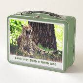 Lunch Box Fun Vert - Chat Rapide Guépard (Devant)