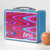 Lunch Box Funky Wave - tons rouge et bleu (En situation)