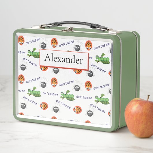 Lunch Box Funny Bugs Motif Personnalisé (En situation)