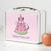 Lunch Box Funny Chat Watermelon mignon Kids (En situation)