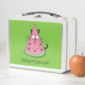 Lunch Box Funny Chat Watermelon mignon Kids (En situation)