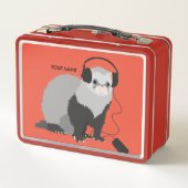 Lunch Box Funny Ferret Music Nom de l'auteur (Dos)