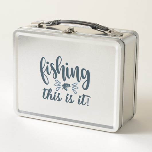 Lunch Box Funny Fishing Shirt avec slogan (Devant)