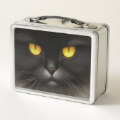 Lunch Box Funny Fluffeux noir Perse noir chaton visage (Dos)