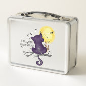 Lunch Box Funny Halloween Black Cat and Magical Moon (Dos)