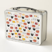 Lunch Box Funny Kitty Chat Nom personnalisé (Dos)