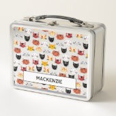 Lunch Box Funny Kitty Chat Nom personnalisé (Devant)