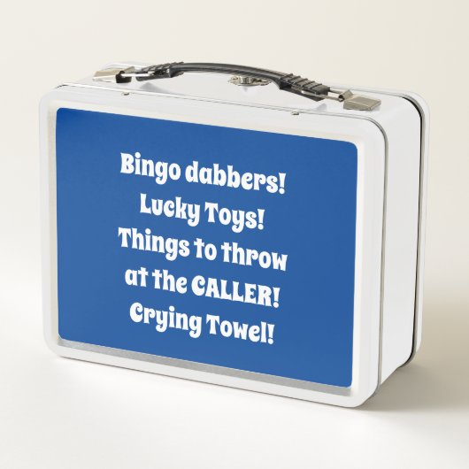 Lunch Box Funny Maman's Bingo ajouter un message de nom (Dos)