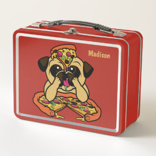 Lunch Box Funny Pizza Carlin personnalisé nom boîtes à lunch