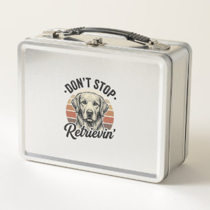 Lunch Box Funny Retriever Chien Gravure Vintage Graphique Te