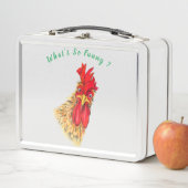 Lunch Box Funny Surprised Curious Rooster - What's So Funny (En situation)