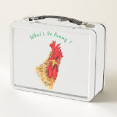 Lunch Box Funny Surprised Curious Rooster - What's So Funny (Dos)