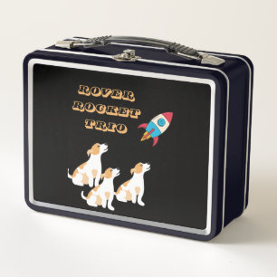 Lunch Box Funny Trio Doggy Rocket Mission spatiale