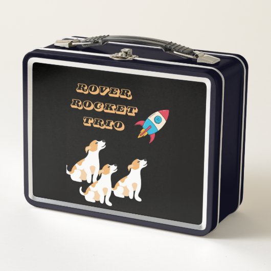 Lunch Box Funny Trio Doggy Rocket Mission spatiale (Devant)