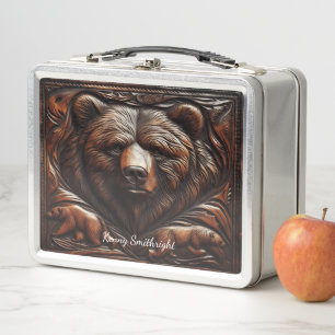 Lunch Box Fureur à Grizzly en cuir