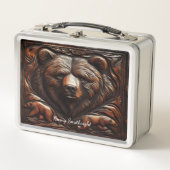 Lunch Box Fureur à Grizzly en cuir (Devant)