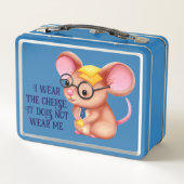 Lunch Box Furry Cheese Man Business Mouse Tie Glasses Nerdy (Dos)