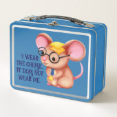 Lunch Box Furry Cheese Man Business Mouse Tie Glasses Nerdy (Devant)