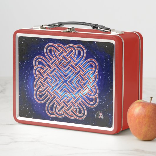 Lunch Box Galactic celtic love knot (En situation)