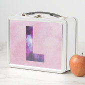 Lunch Box Galaxie de l'espace rose et pourpre L (En situation)