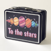 Lunch Box Galaxy Adventure Bento Box - Conception spatiale (Dos)
