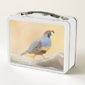 Lunch Box Gambrel's Quail Painting Original Bird Art (Dos)