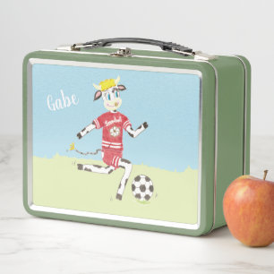 Lunch Box Gamelle mignonne en métal d'enfant de vache au
