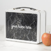 Lunch Box Gamelle personnalisée par marbre noir (En situation)