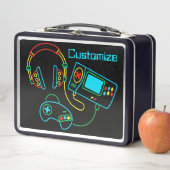 Lunch Box Gamer Retro Neon (En situation)