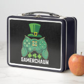 Lunch Box Gamerchaun Gamer Jeux de jeu Saint Patrick's Day (En situation)