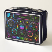Lunch Box Gaming Controller Kids Neon Game Panel  (Dos)
