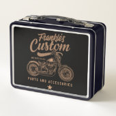 Lunch Box Garage de motocyclette Bobber personnalisé (Dos)