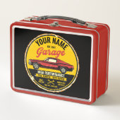 Lunch Box Garage de voiture classique rouge rapide 1967 pers (Devant)