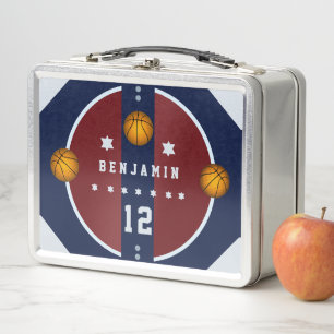 Lunch Box Garçon Ado Basketball Sport Rouge Blanc Bleu