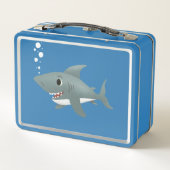 Lunch Box Garçons adorable Blue Ocean Shark Kids School (Dos)