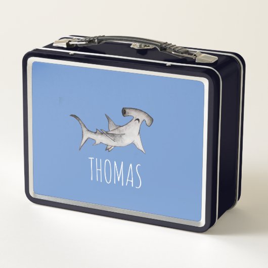 Lunch Box Garçons Bleu Bleu Bébé Hammerhead requin (Dos)
