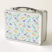 Lunch Box Garçons Bleu Cute Stegosaurus Dinosaur Cartoon Enf (Dos)