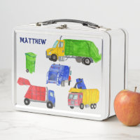 Garçons Camions Poubelles Peints Personnalisés
