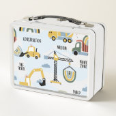 Lunch Box Garçons Cute Construction Digger Enfants (Dos)
