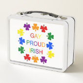 Lunch Box Gay Fier Irlandais LGBT Rainbow Shamrocks (Dos)